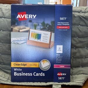 Avery Clean Edge Laser White Business Cards Pack 400 cards